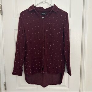 madewell red star button down shirt